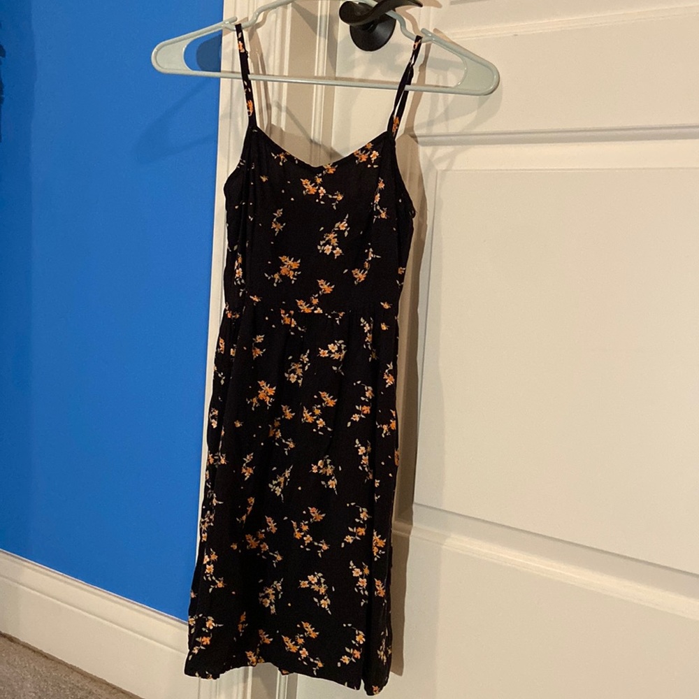 Black Floral Mini Dress from H&M